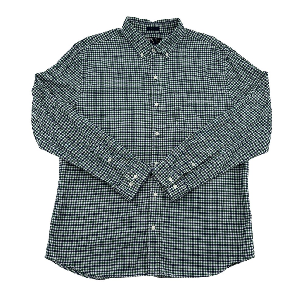 RYE by Hawker Rye Slim Fit Gingham Button Down Shirt  Long Sleeve Cotton Men XL
